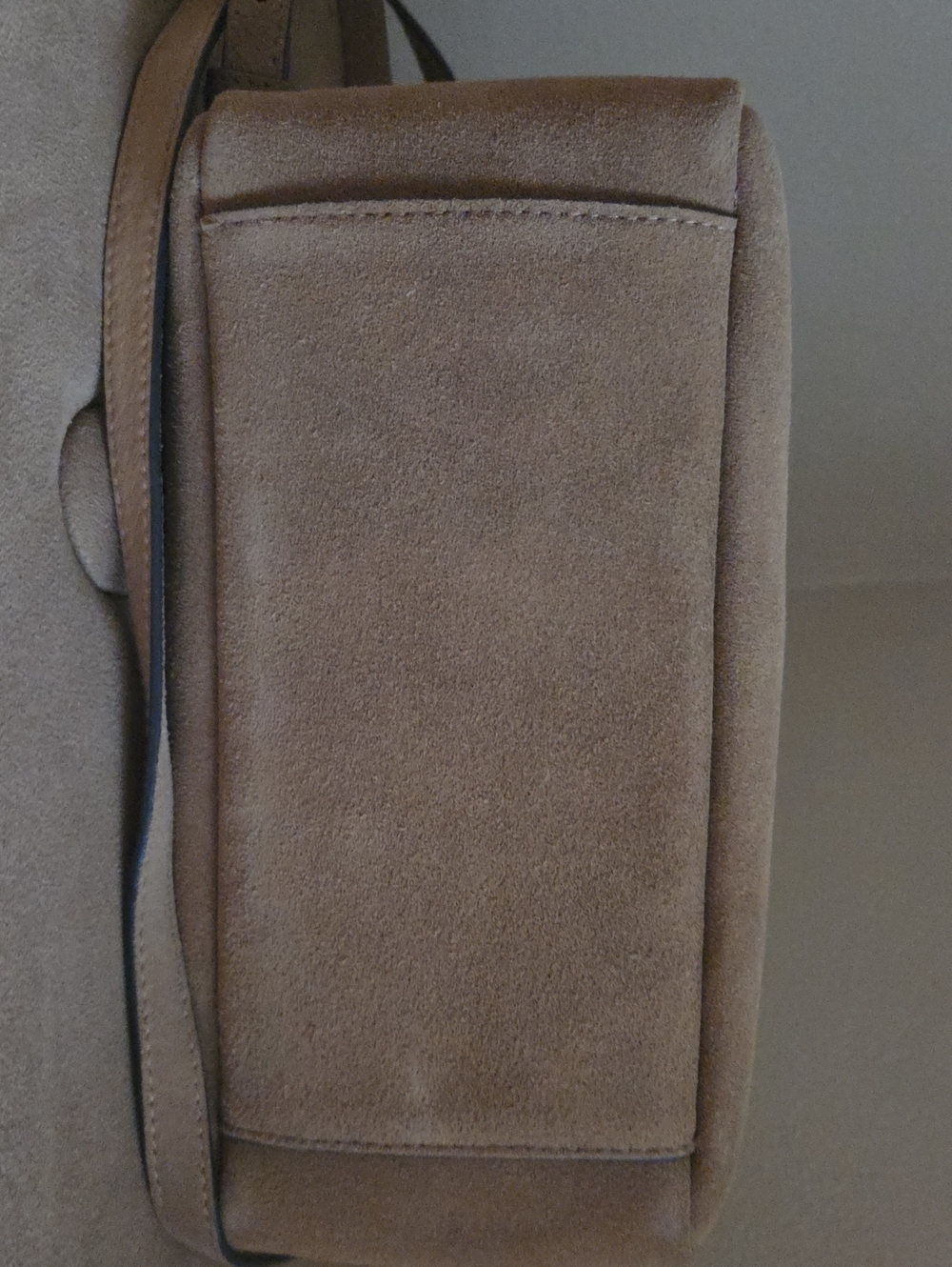 Madewell Tan Suede Handbag W/ Detatchable Strap - Picture 2 of 4